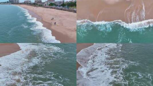 4K大海海岸线浪花拍打沙滩合集高清在线视频素材下载