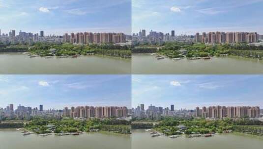 4K武汉东湖楚风园景区码头高清在线视频素材下载