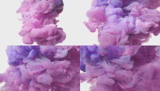粉色和紫色的烟雾扩散高清在线视频素材下载