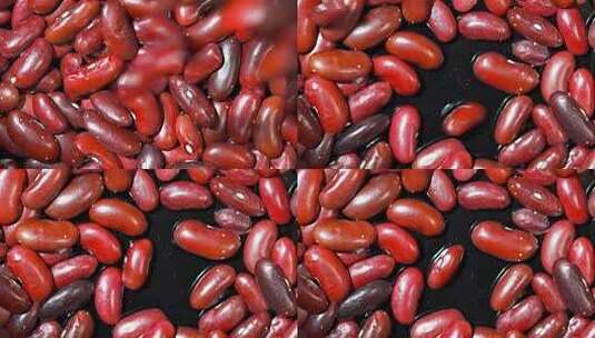 美食粮食红豆红腰豆展示高清在线视频素材下载