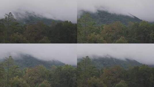 烟雾弥漫的山脉延时镜头高清在线视频素材下载