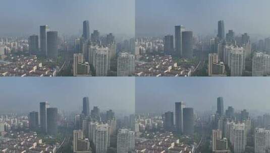 上海长宁区龙之梦航拍高清在线视频素材下载