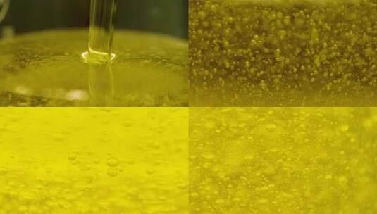 食用油倒油精制山茶油菜籽油特写画面高清在线视频素材下载