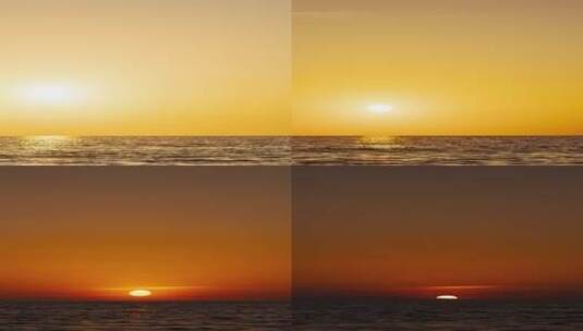 地中海上的彩色日落高清在线视频素材下载