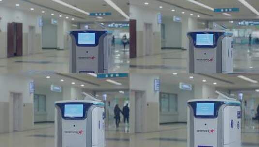 医院智慧科技药品配送机器人高清在线视频素材下载