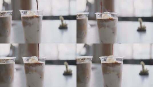 牛奶咖啡高清在线视频素材下载
