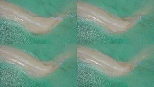 白色松软沙滩被海水慢慢覆盖高清在线视频素材下载