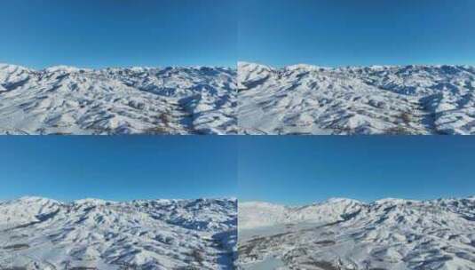 航拍中国新疆阿勒泰冬季风光高清在线视频素材下载
