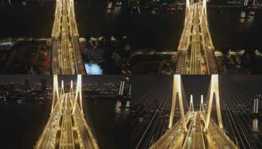 中国广东省广州市洛溪大桥高清在线视频素材下载