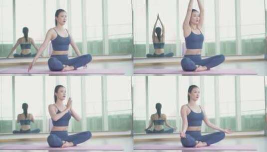 女性瑜伽高清在线视频素材下载