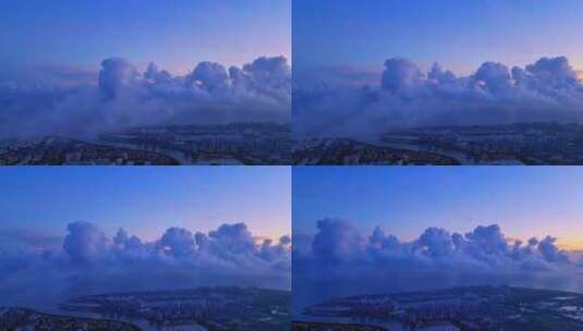 夏天 晚霞 云层 黄昏 日落 天空 海南 空镜高清在线视频素材下载