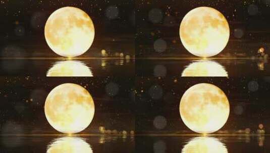 圆圆的月亮高清在线视频素材下载