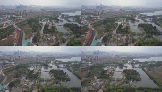 云南昆明五华区城市风光航拍高清在线视频素材下载