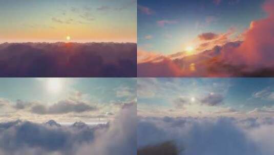 云海日出 唯美意境 云层日出高清在线视频素材下载