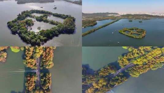 中国杭州西湖秋日美景（合集）高清在线视频素材下载
