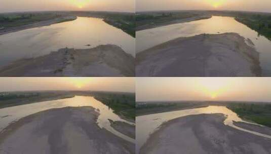 渭河  渭水  黄河第一大支流高清在线视频素材下载