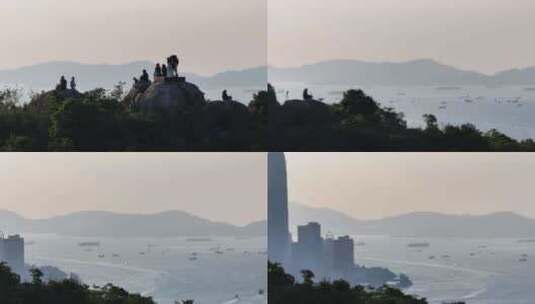 香港宝马山傍晚航拍高清在线视频素材下载