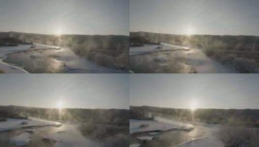 不冻河的冬天高清在线视频素材下载