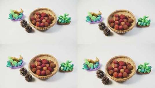 夏天水果美食食材荔枝高清在线视频素材下载