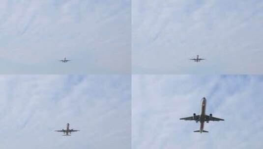 各航空公司飞机起降 240帧升格空镜高清在线视频素材下载