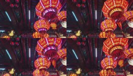 中国红喜庆过年灯笼高清在线视频素材下载