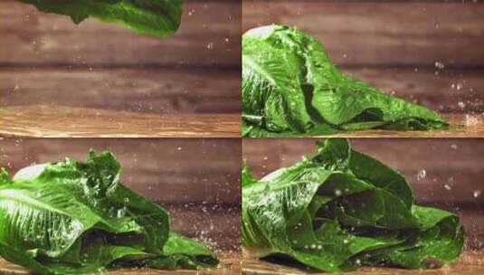 绿色生菜 新鲜蔬菜高清在线视频素材下载