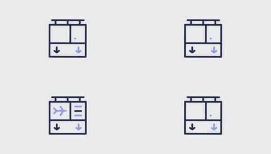 机场动画图标与Alpha高清在线视频素材下载