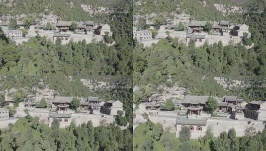 航拍山西吕梁安国寺夏季风光高清在线视频素材下载