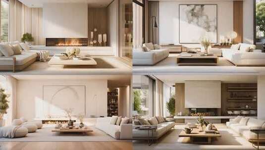 大气高档别墅客厅场景 奢华品味品质生活高清在线视频素材下载