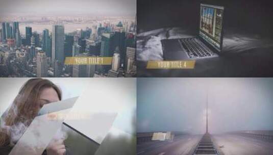 时尚简约城市宣传标题字幕条介绍AE模板高清AE视频素材下载