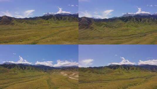 草原雪山自然风光全景高清在线视频素材下载