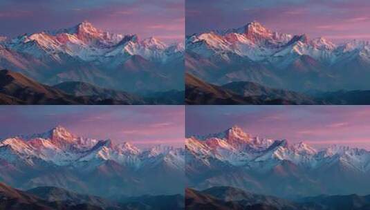 雪山自然风光全景高清在线视频素材下载