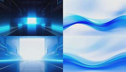 蓝色动感波浪背景素材高清在线视频素材下载
