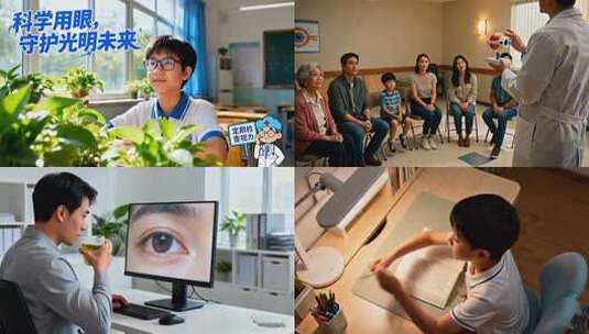国际爱眼日 儿童视力保护科普教育宣传片高清在线视频素材下载