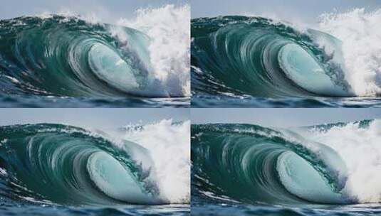 海浪拍打巨浪特写高清在线视频素材下载