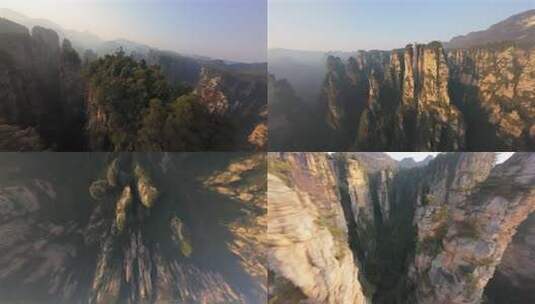 湖南张家界武陵源fpv穿越机航拍 张家界高清在线视频素材下载
