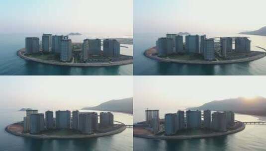 海南万宁石梅湾日月湾融创传奇酒店风光风景高清在线视频素材下载
