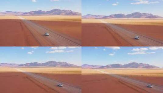 沙漠上行驶的汽车高清在线视频素材下载