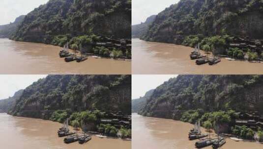 宜昌三峡西陵峡三峡人家龙进溪高清在线视频素材下载