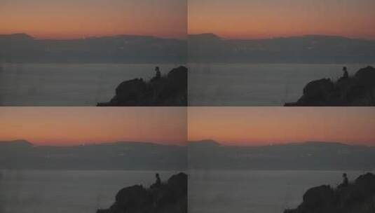 美丽的海边日落高清在线视频素材下载
