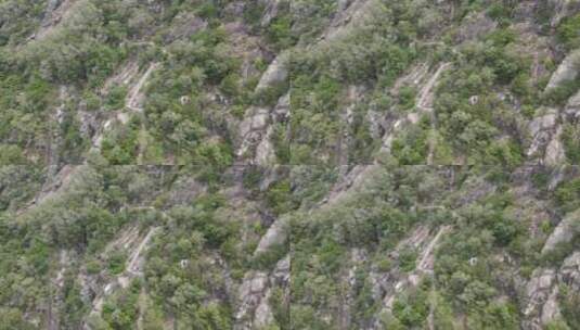 航拍清源山景区山石陡坡高清在线视频素材下载