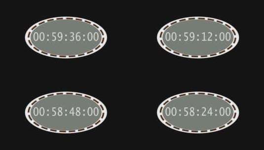 椭圆动态边框1小时倒计时视频高清在线视频素材下载