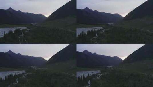 中国新疆伊犁夏特古道风景高清在线视频素材下载