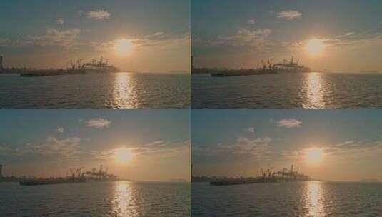 宁波舟山港航拍高清在线视频素材下载