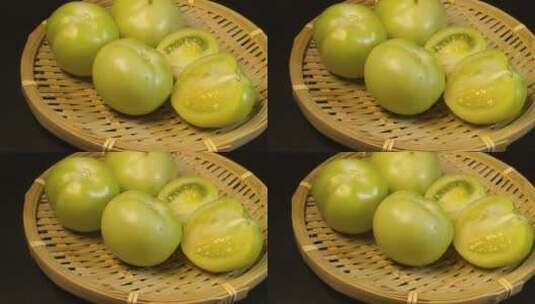 青番茄西红柿高清在线视频素材下载