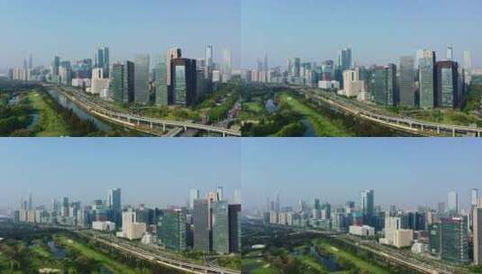 深圳南山科技园裙楼左横移高清在线视频素材下载