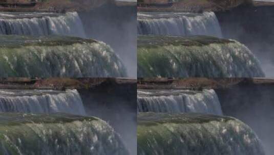 尼亚加拉瀑布和游客高清在线视频素材下载