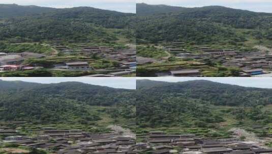 湖南湘西大山中的村庄竖屏航拍高清在线视频素材下载
