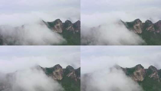司马台明代长城夏季云海风光航拍高清在线视频素材下载