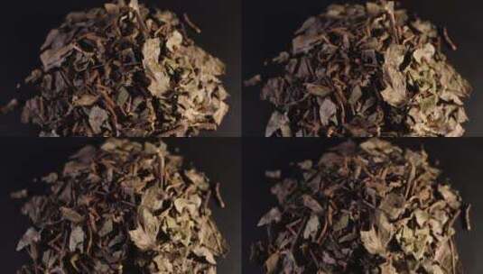 矮地茶中药中草药中医药材高清在线视频素材下载